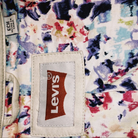 WOMENS SMALL LEATHER LEVIS JACKET - Picture 3 of 8